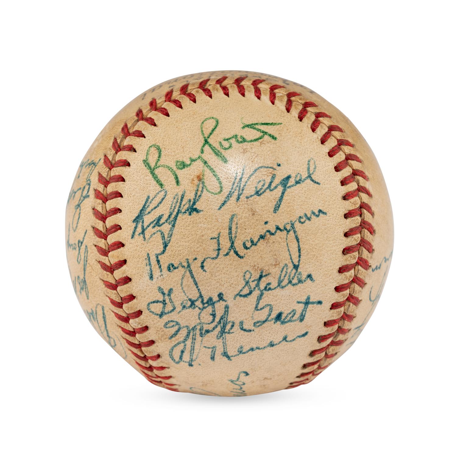 A 1947 Baltimore Orioles Team Signed Autograph Baseball