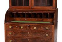 A Classical Mahogany Desk and Bookcase