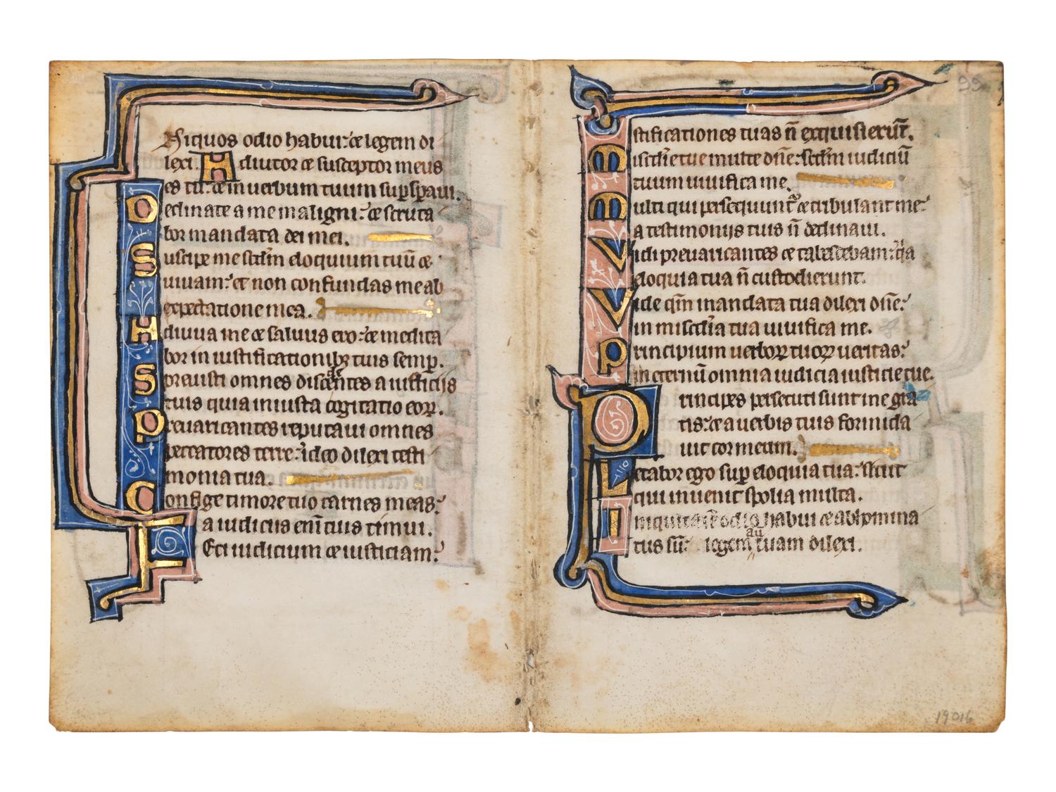 A collection of leaves from Psalter manuscripts, illuminated in Flanders in the first half of the thirteenth century, joined with a group of seventeenth- or eighteenth-century Psalter leaves drawn according to similar models