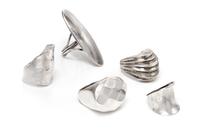 A Collection of Silver Rings, 50.90 dwts.