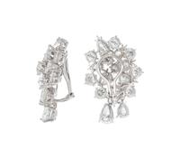DIAMOND CLUSTER EARCLIPS