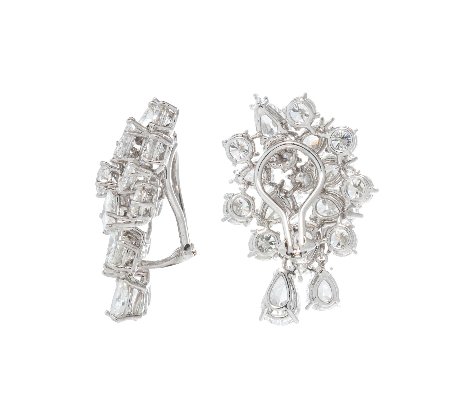 DIAMOND CLUSTER EARCLIPS