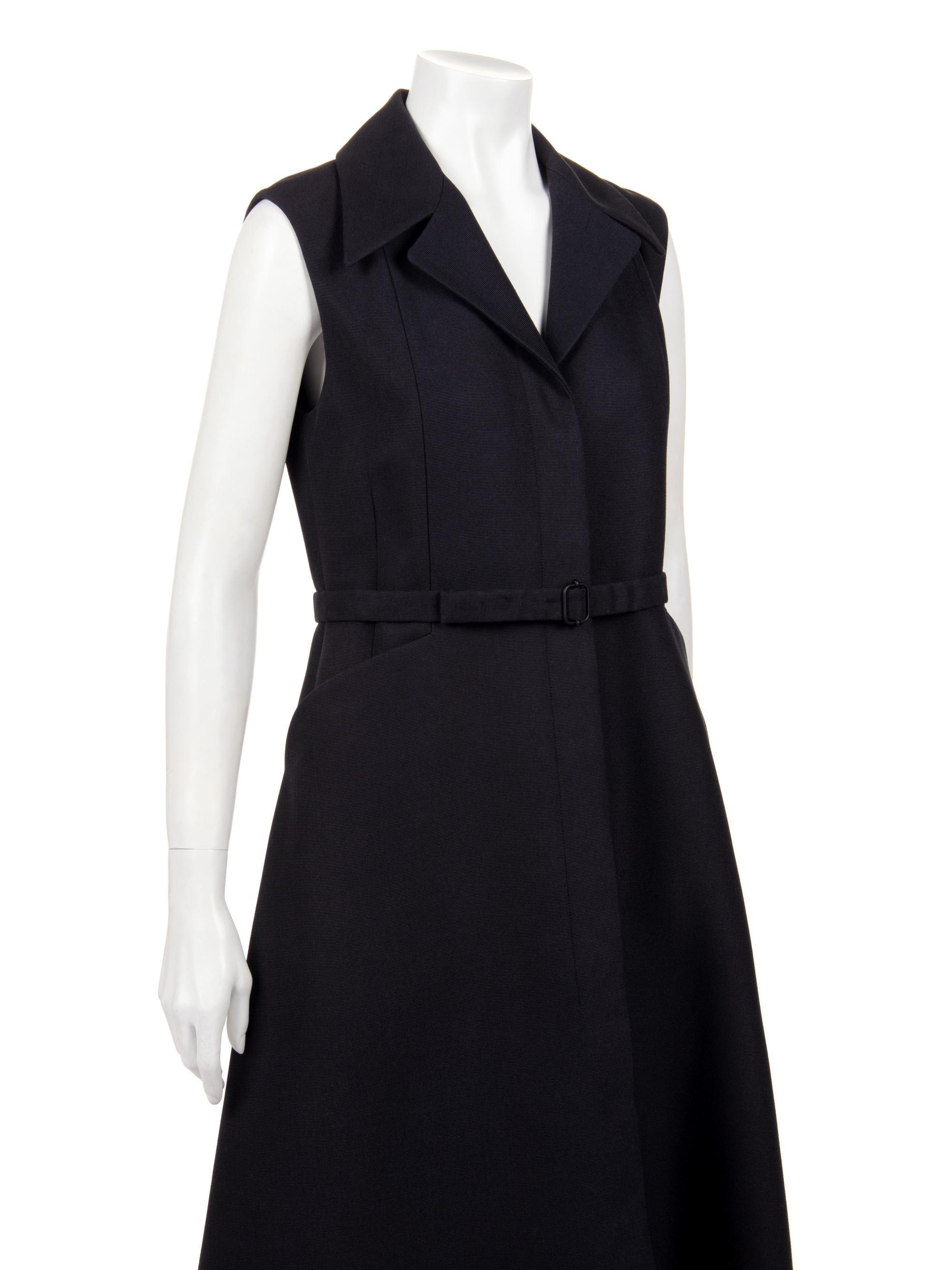 Christian Dior Silk Sleeveless Dress with Belt