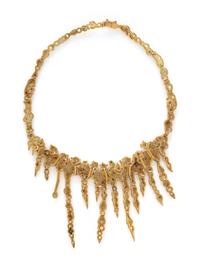 YELLOW GOLD AND DIAMOND FRINGE NECKLACE