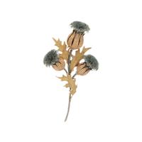 MARIO BUCCELLATI, BICOLOR GOLD AND SILVER THISTLE BROOCH