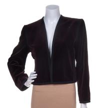 An Yves Saint Laurent Burgundy Velvet Jacket, Size 42.