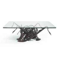 Arman (American/French, 1928-2005) — Table basse aux instruments enchevêtrés