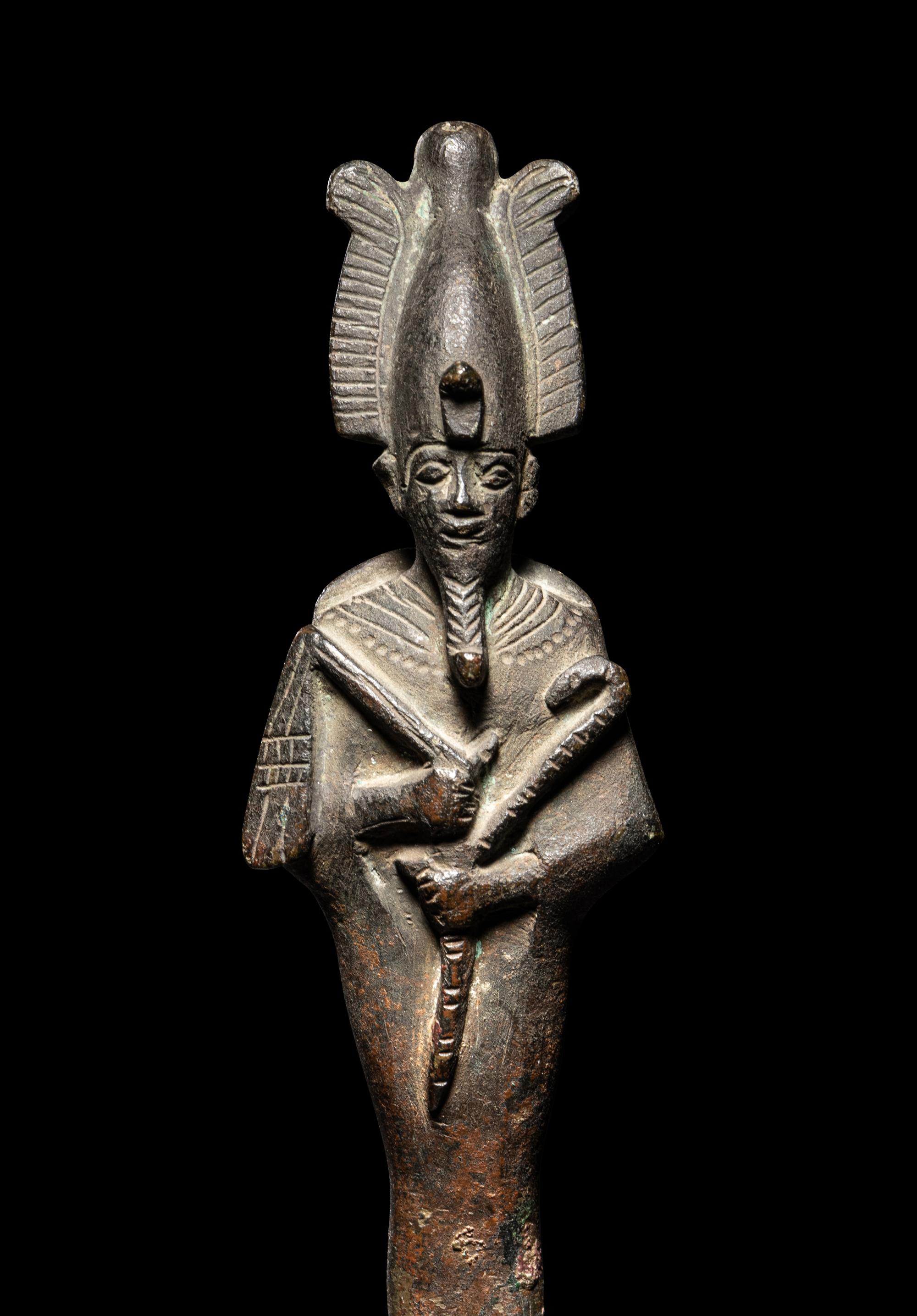 An Egyptian Bronze Osiris