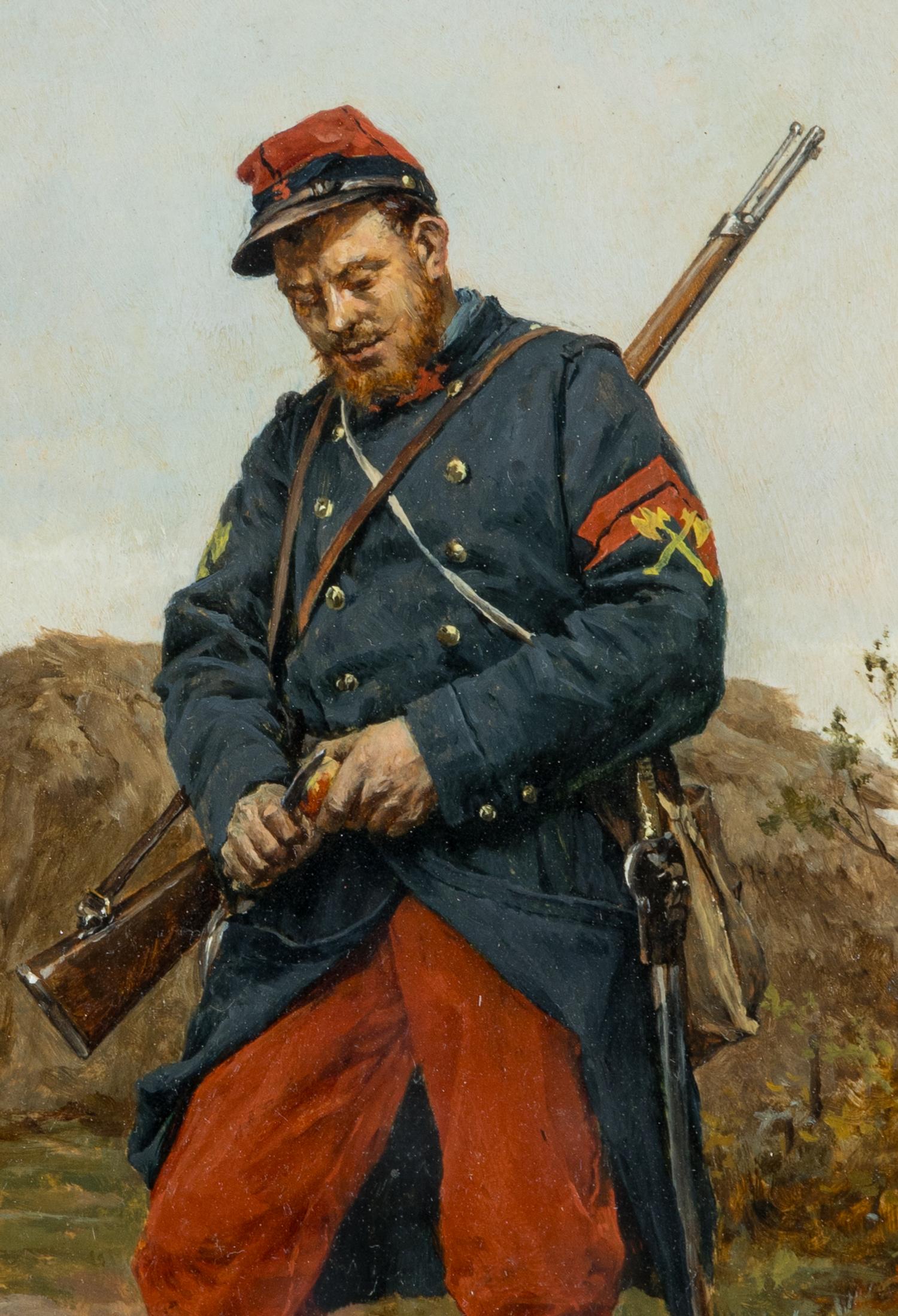Soldier (Peeling an Apple) , 1886