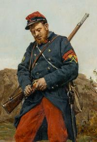 Soldier (Peeling an Apple) , 1886