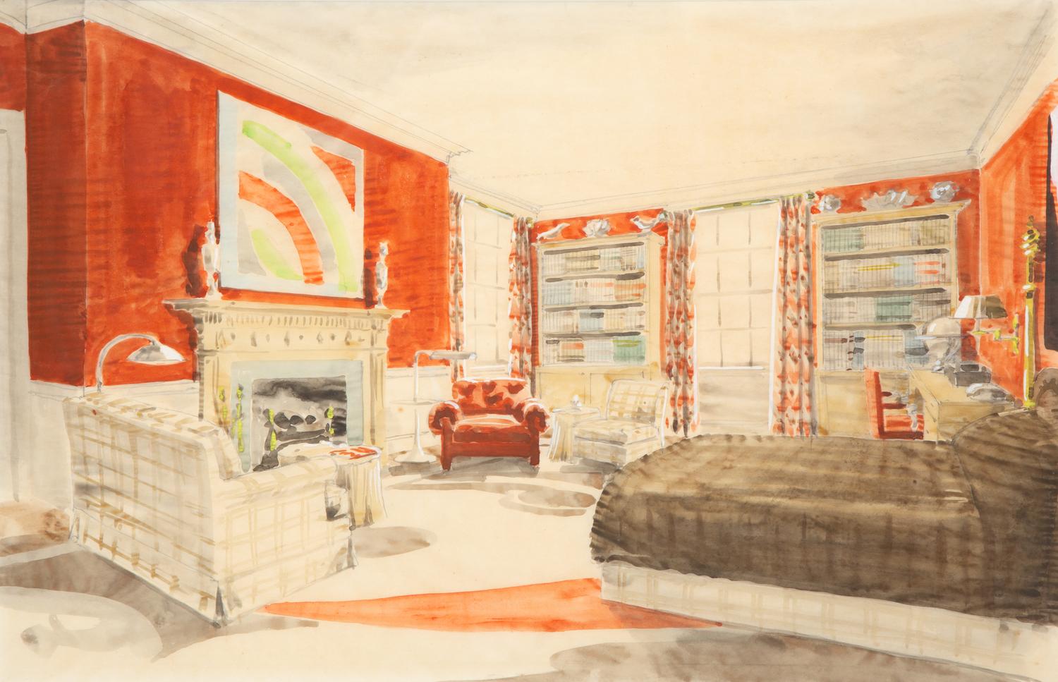 Residence of Mrs. Walter Buehl Ford, Grosse Pointe, Michigan, Studies (a group of three works)
