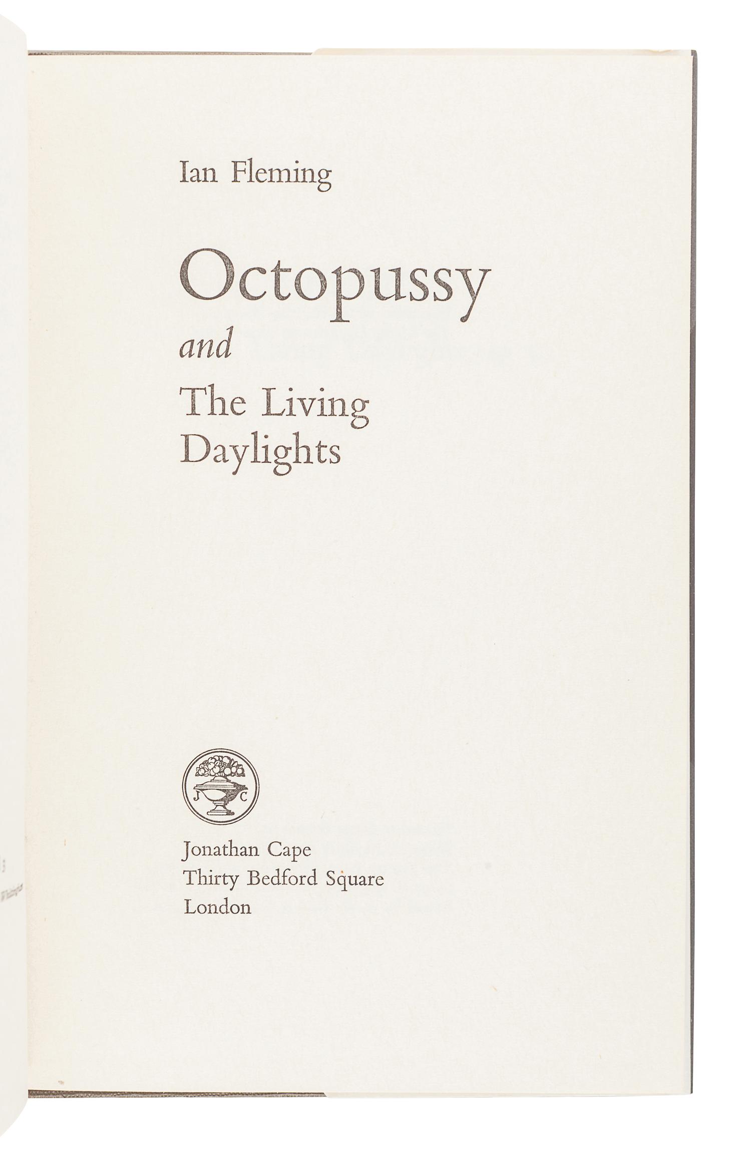 [FLEMING, Ian] -- [FIRST EDITIONS]. A group of 4 works, comprising: