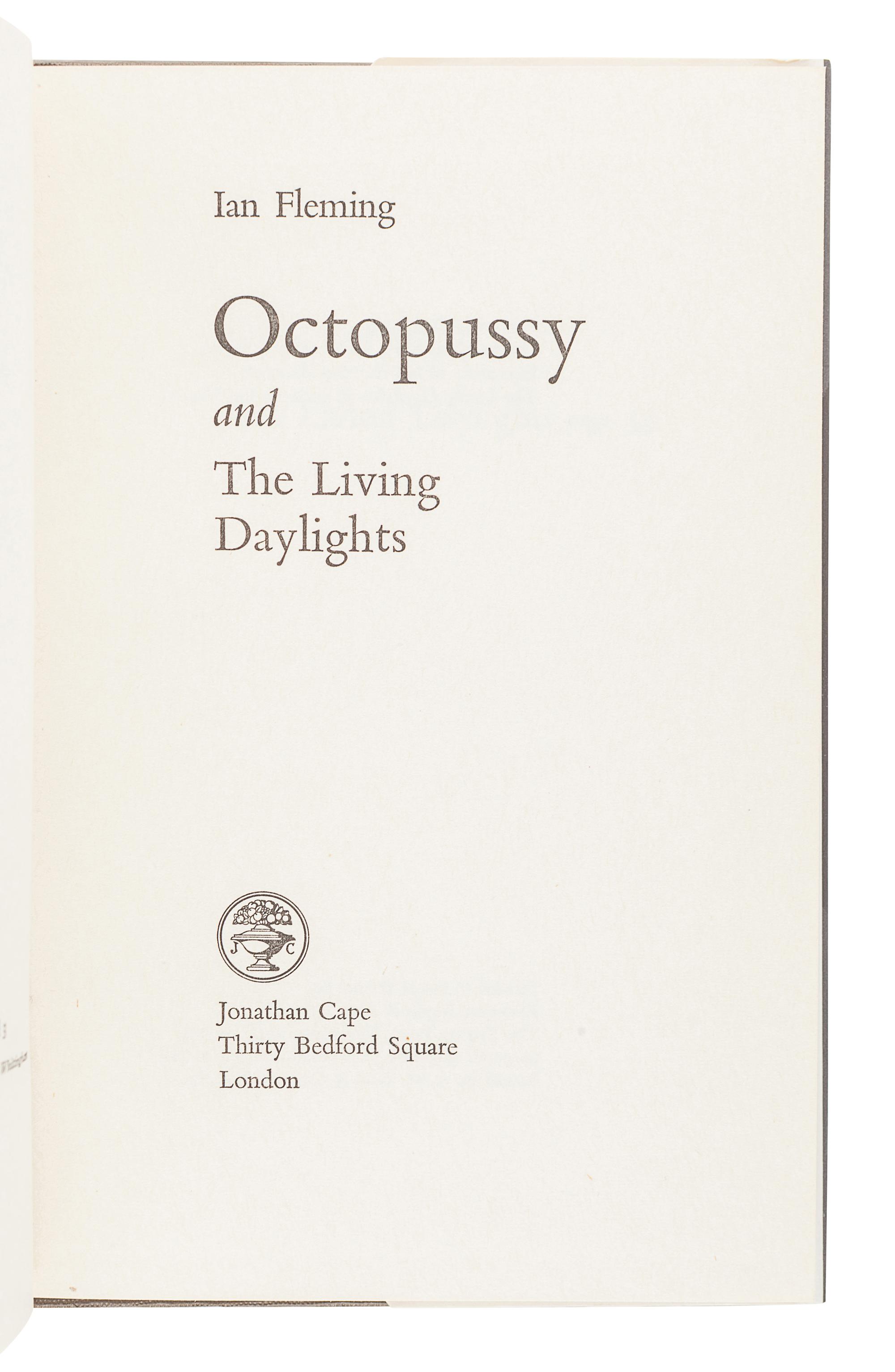 [FLEMING, Ian] -- [FIRST EDITIONS]. A group of 4 works, comprising: