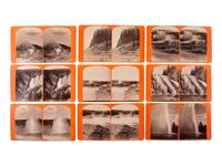 [EARLY PHOTOGRAPHY -- STEREOVIEWS]. A group of 115+ stereoviews documenting the American landscape, incl. views of Yellowstone by Haynes, views of Niagara Falls, and other outdoor scenes.