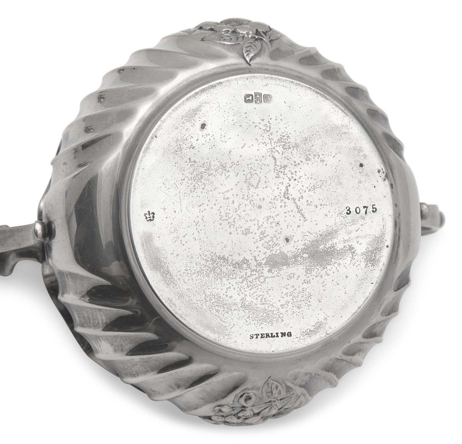A Cased Three-Piece Sterling Silver Tea Service, Gorham Mfg. Co., Providence, RI, Date Mark for 1887