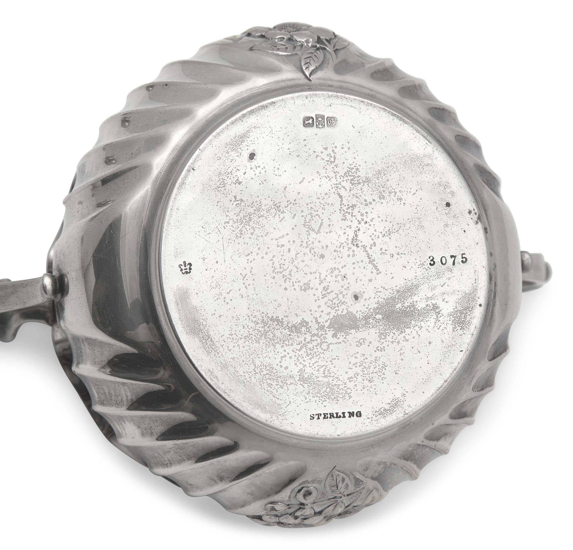 A Cased Three-Piece Sterling Silver Tea Service, Gorham Mfg. Co., Providence, RI, Date Mark for 1887