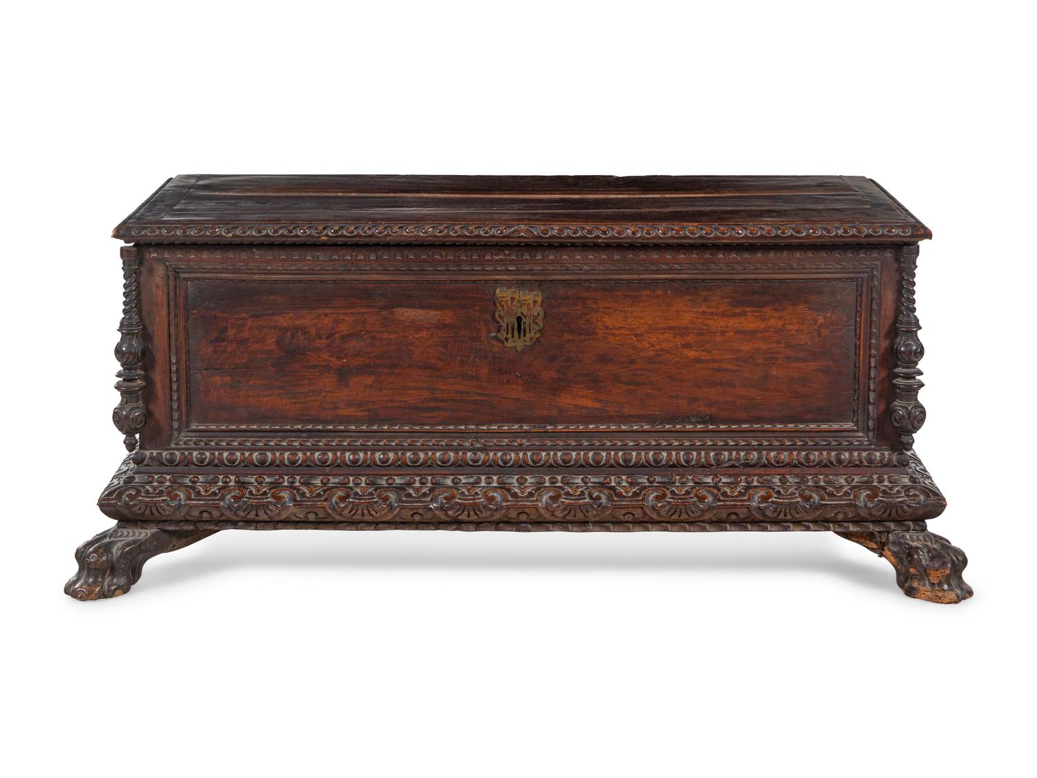 An Italian Walnut Cassone