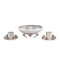 A Mexican Silver Table Garniture