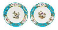A Pair of Sevres Porcelain Ornithological Plates Diameter 9 5/8 inches. — CIRCA 1768, POSSIBLY FROM THE LOUIS-CHARLES-AUGUSTE LE TONNELIER SERVICE