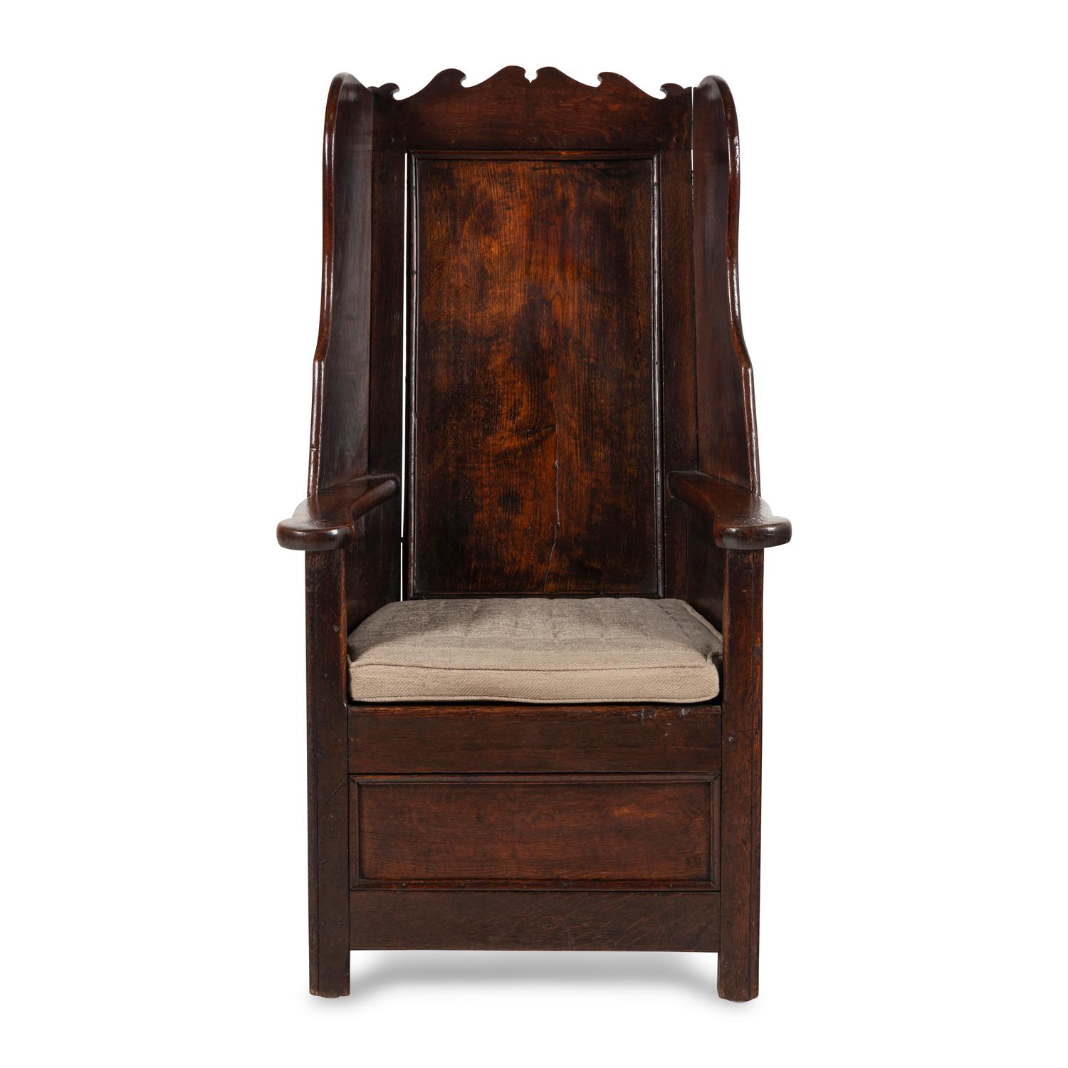 A Northern English Oak Lambing Chair