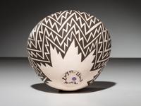 Black-on-White Pottery Jar