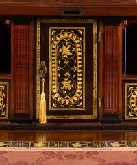 An Anglo-Indian Ivory-Inlaid Indian Rosewood Secretary Bookcase
