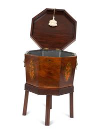 A George III Mahogany Marquetry Cellarette — 19TH CENTURY