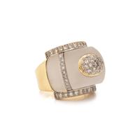 ROCK CRYSTAL AND DIAMOND RING