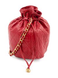 Chanel Quilted Leather Drawstring Bag, 1986-89