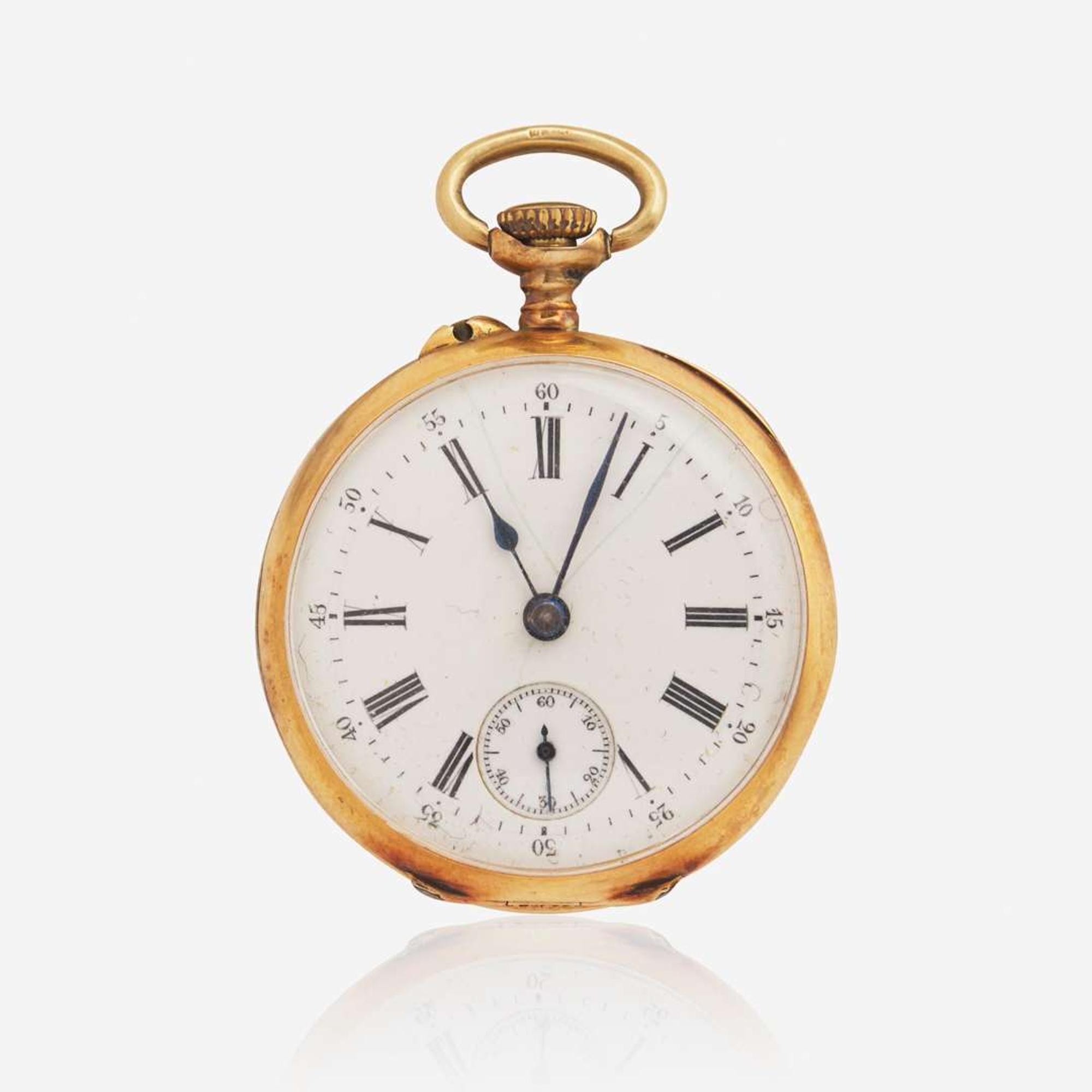 9ct Gold Ladies Pocket Watch French, c.1890