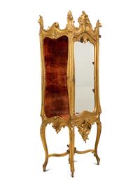 A Louis XV Style Carved Giltwood Vitrine — 19th/20th Century