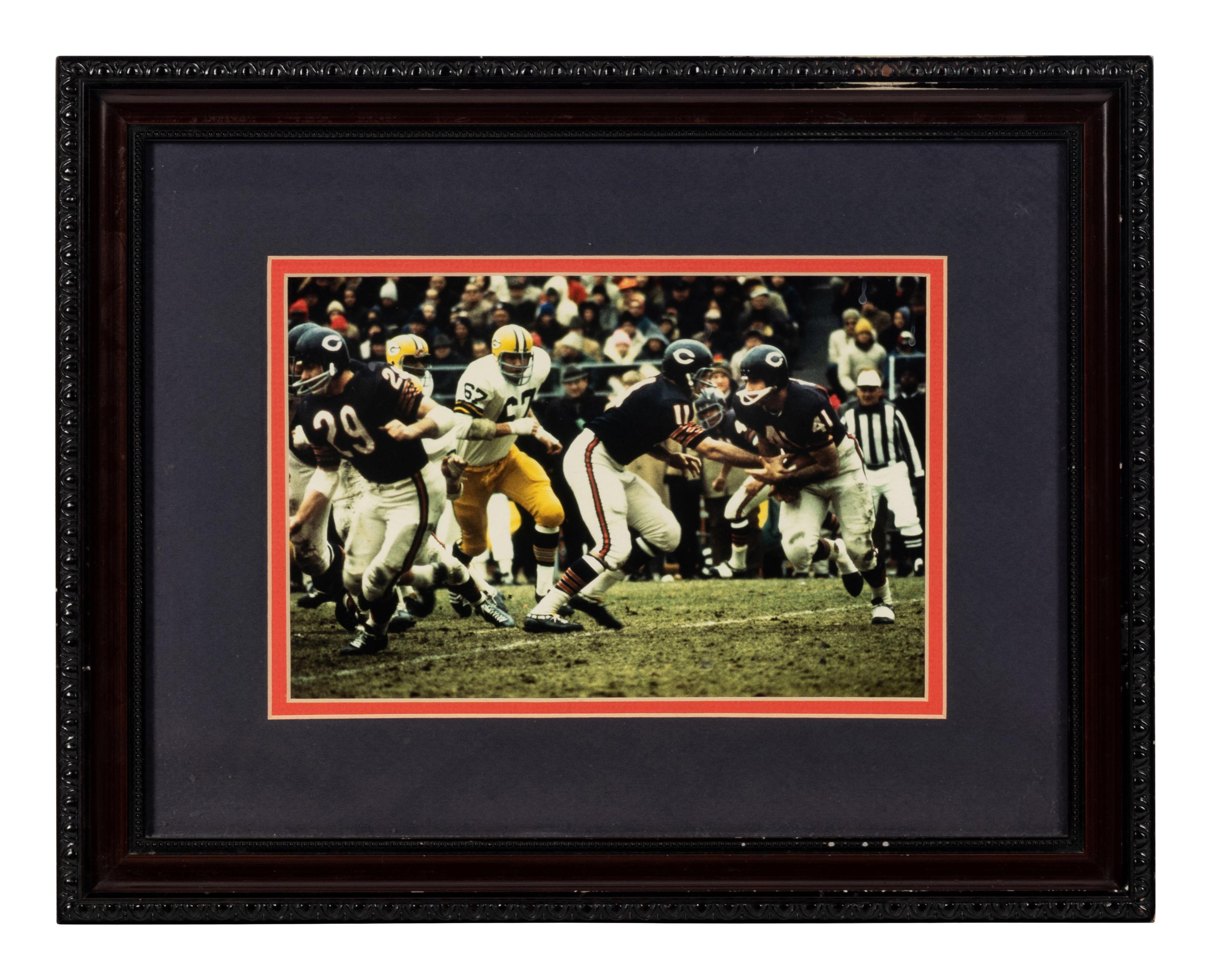A Group of Five Photographs of Various Chicago Football Players Formerly Displayed at Mike Ditka’s Restaurant.