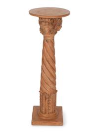 A Pair of Classical Style Terracotta Pedestals
