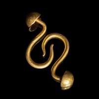 A Pair of Chinese Gold 'Clove' Earrings, Erhuan, Ming Dynasty 明 "周南記”釘頭金丁香耳環一對