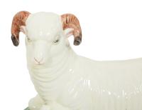 Three Ceramic Turtle-form Boxes and a Pair of Glazed Ceramic Sheep
