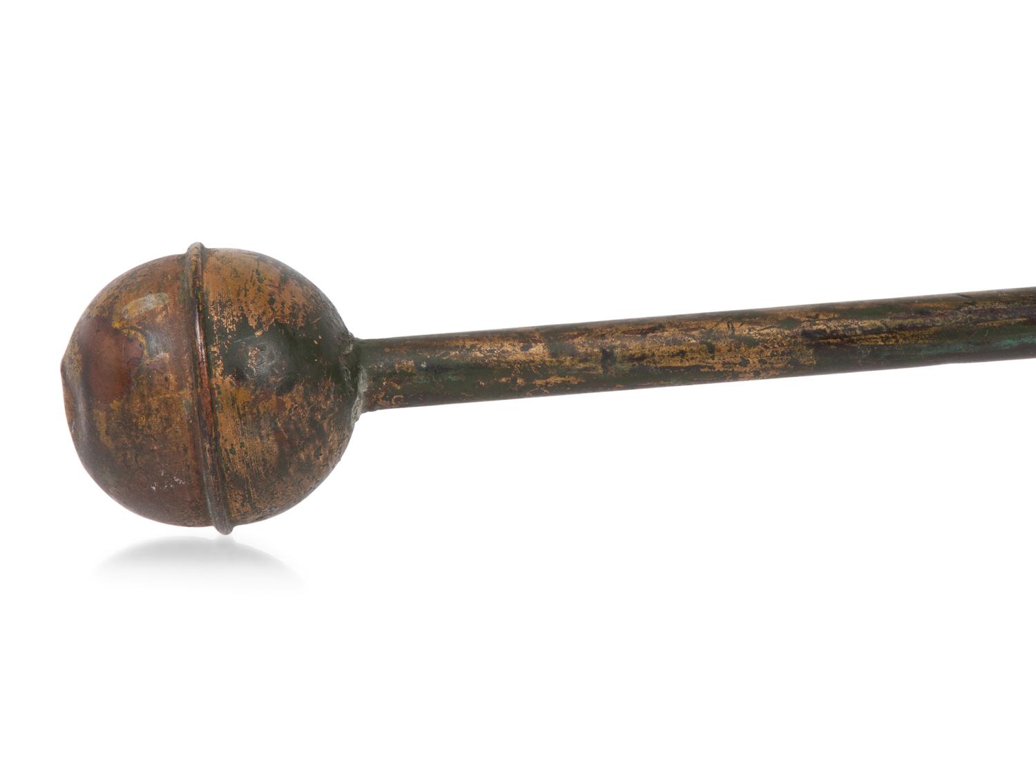 A Gilt Copper Quill Weather Vane