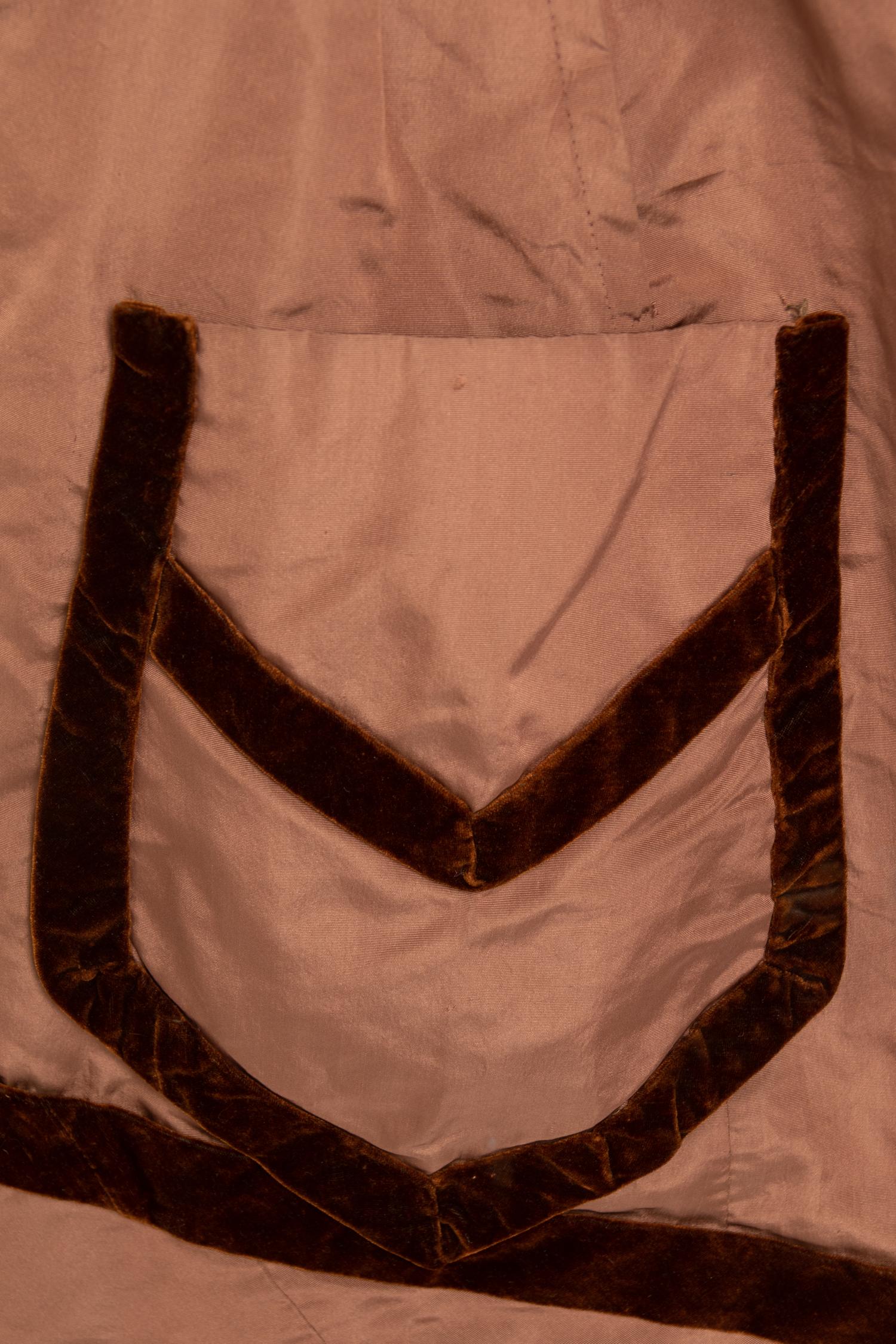 Silk Faille and Velvet Two-Piece Dress, 1878