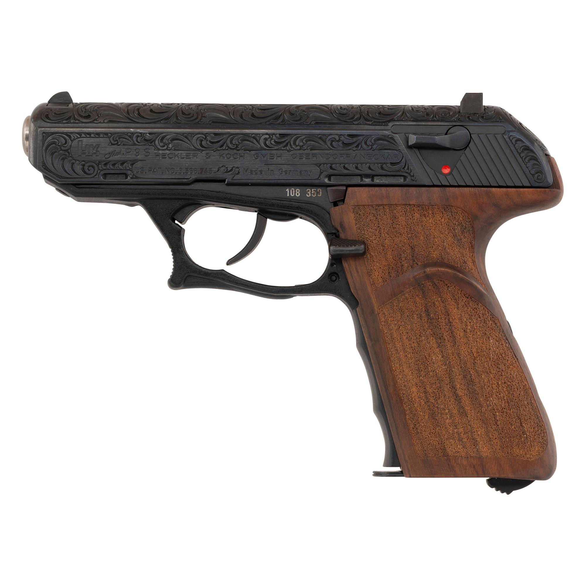*Factory Engraved Heckler & Koch HK P9S Pistol in Case with Two Magazines