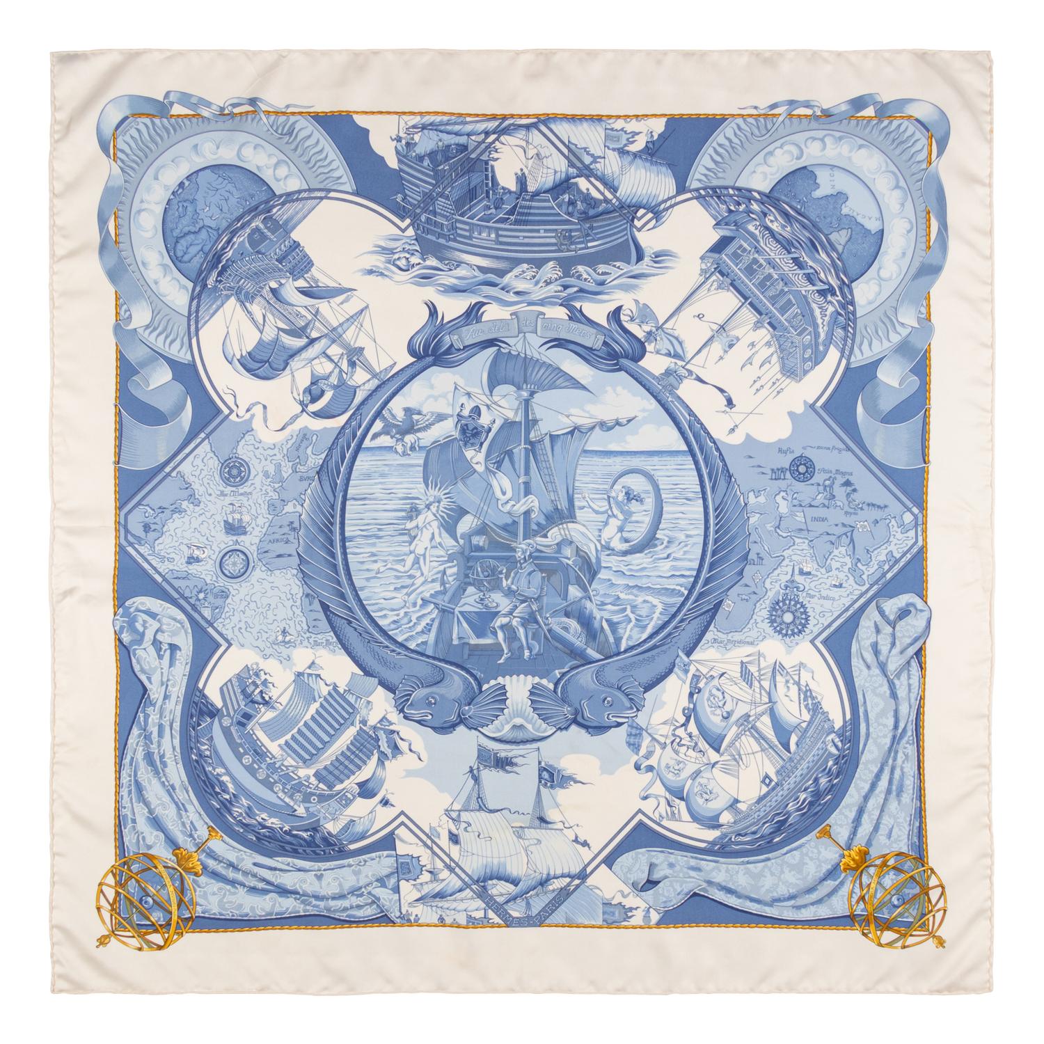 Hermès, Three Silk Scarves