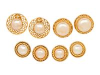 Chanel, Two Pairs of Ear Clips & Two Sets of Cufflinks
