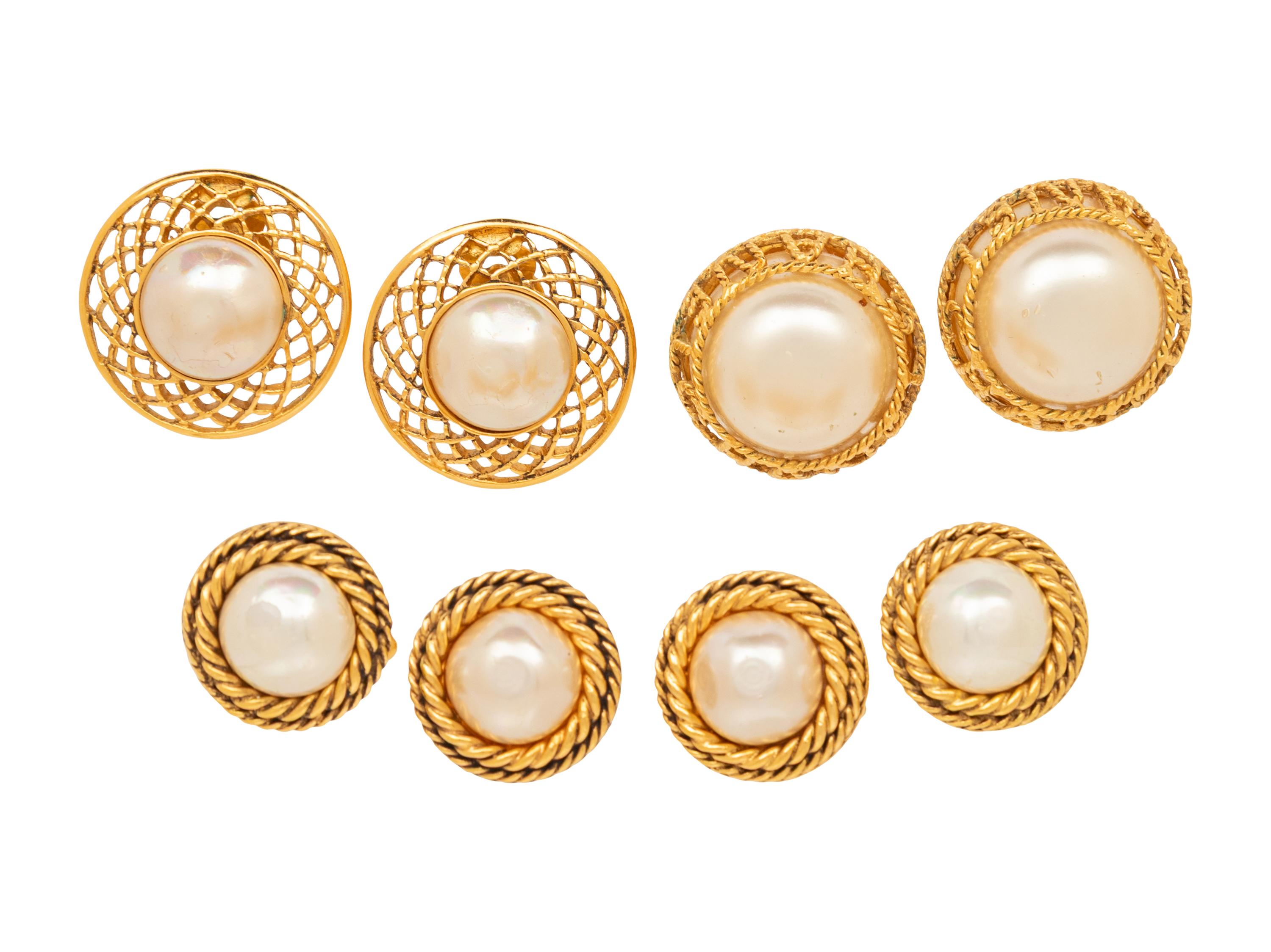 Chanel, Two Pairs of Ear Clips & Two Sets of Cufflinks