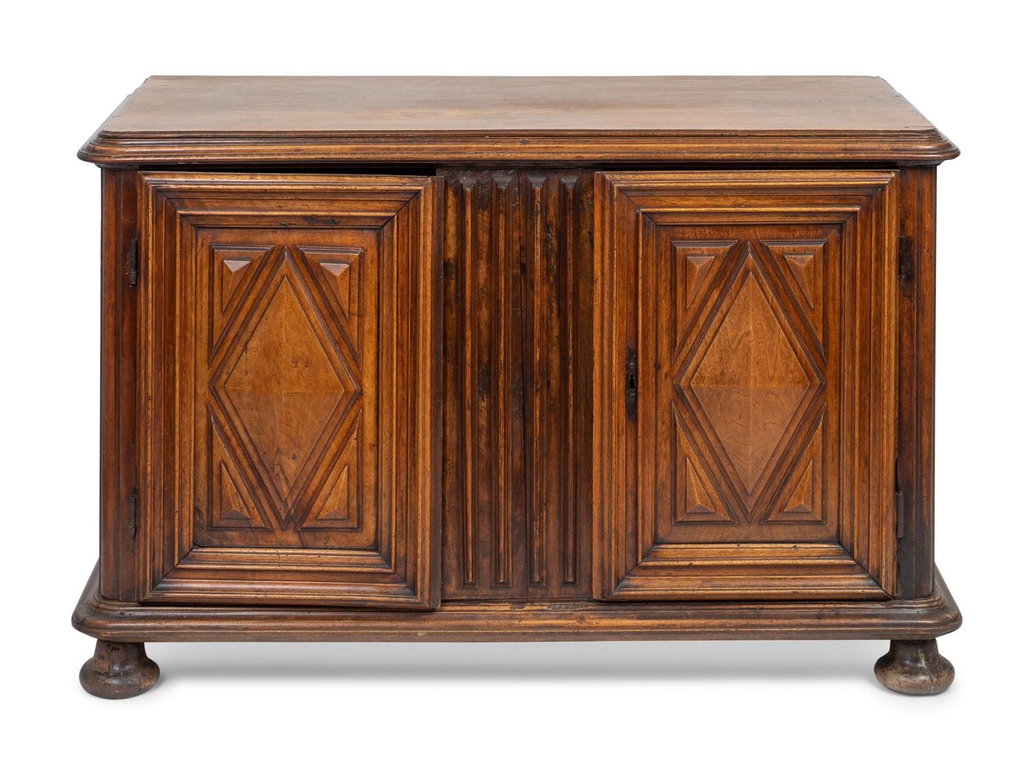 A Louis XIV Style Walnut Cupboard