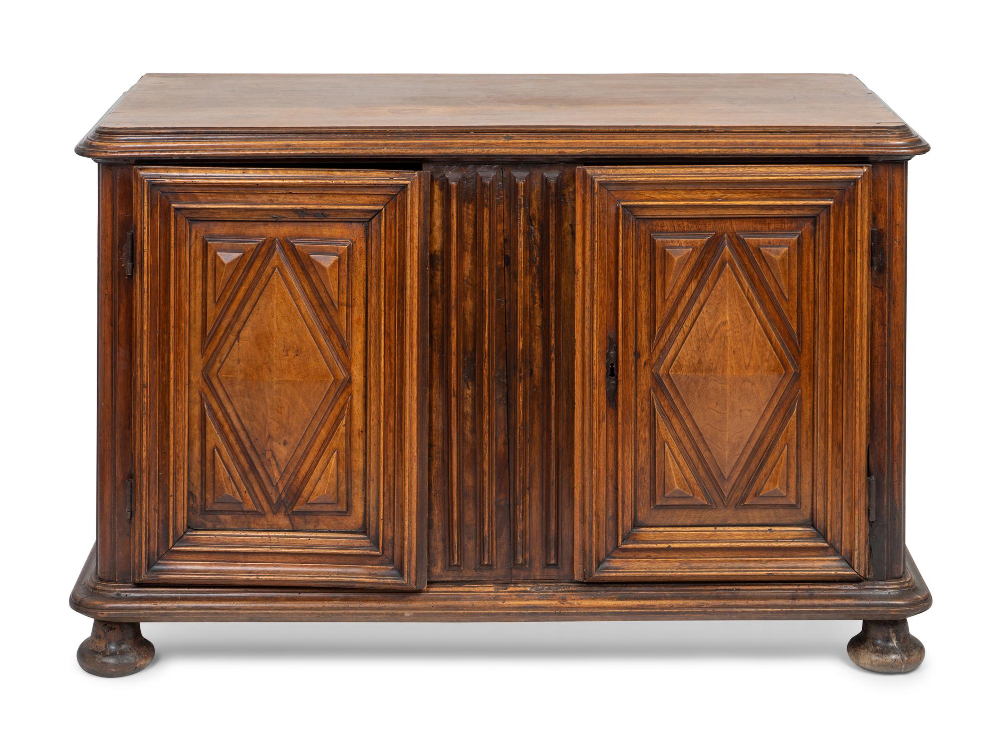 A Louis XIV Style Walnut Cupboard