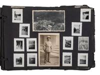 [WORLD WAR II]. Photo album and insignia belonging to an African American soldier.