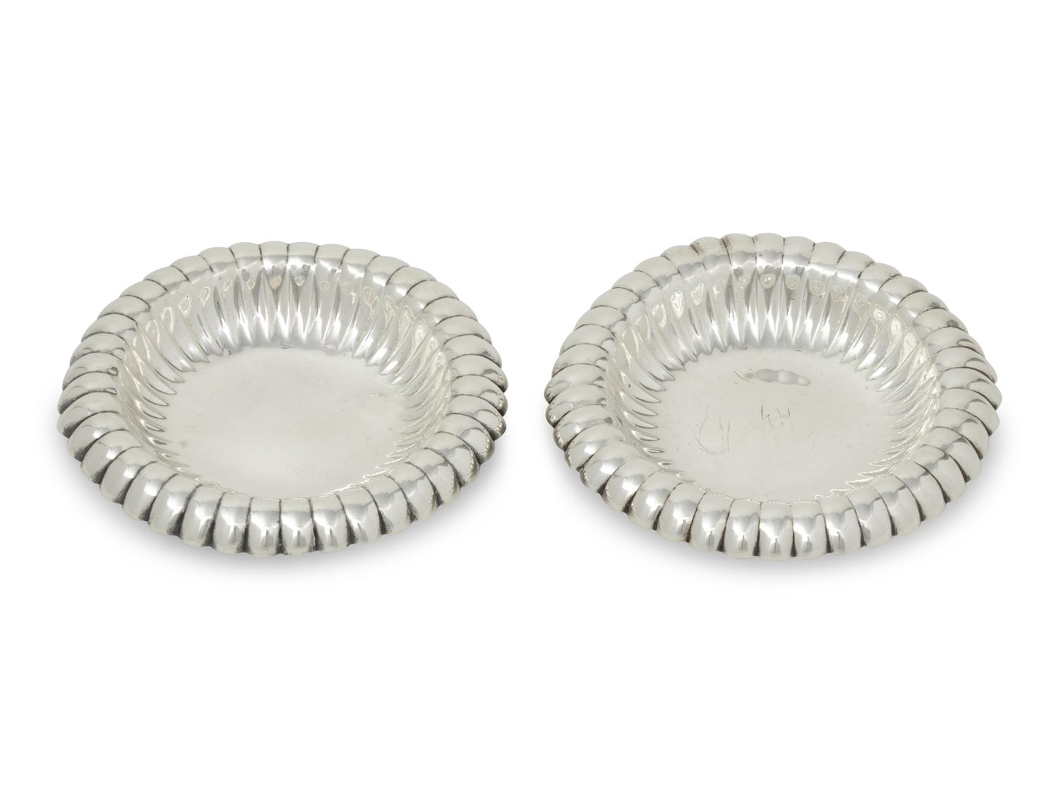 A Pair of Tiffany and Co. Silver Candy Bowls