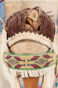 Ute Beaded Hide Doll Cradle