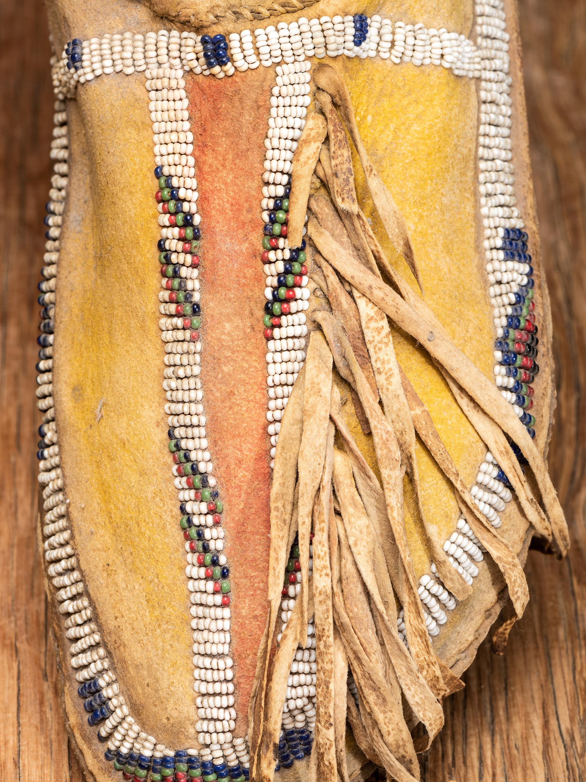 Kiowa Beaded Hide Moccasins
