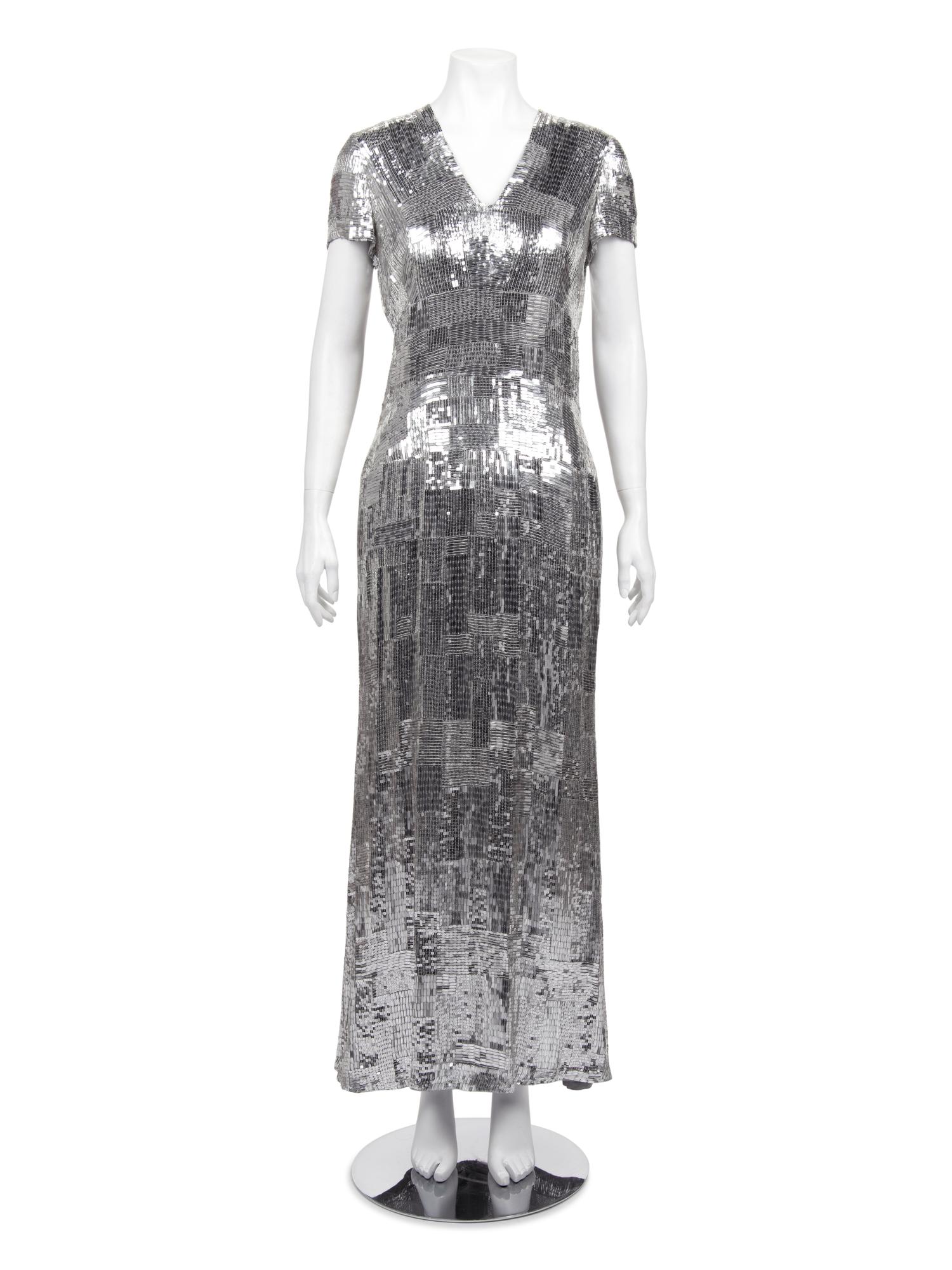 Naeem Khan Sequined Maxi Dress, 2010s