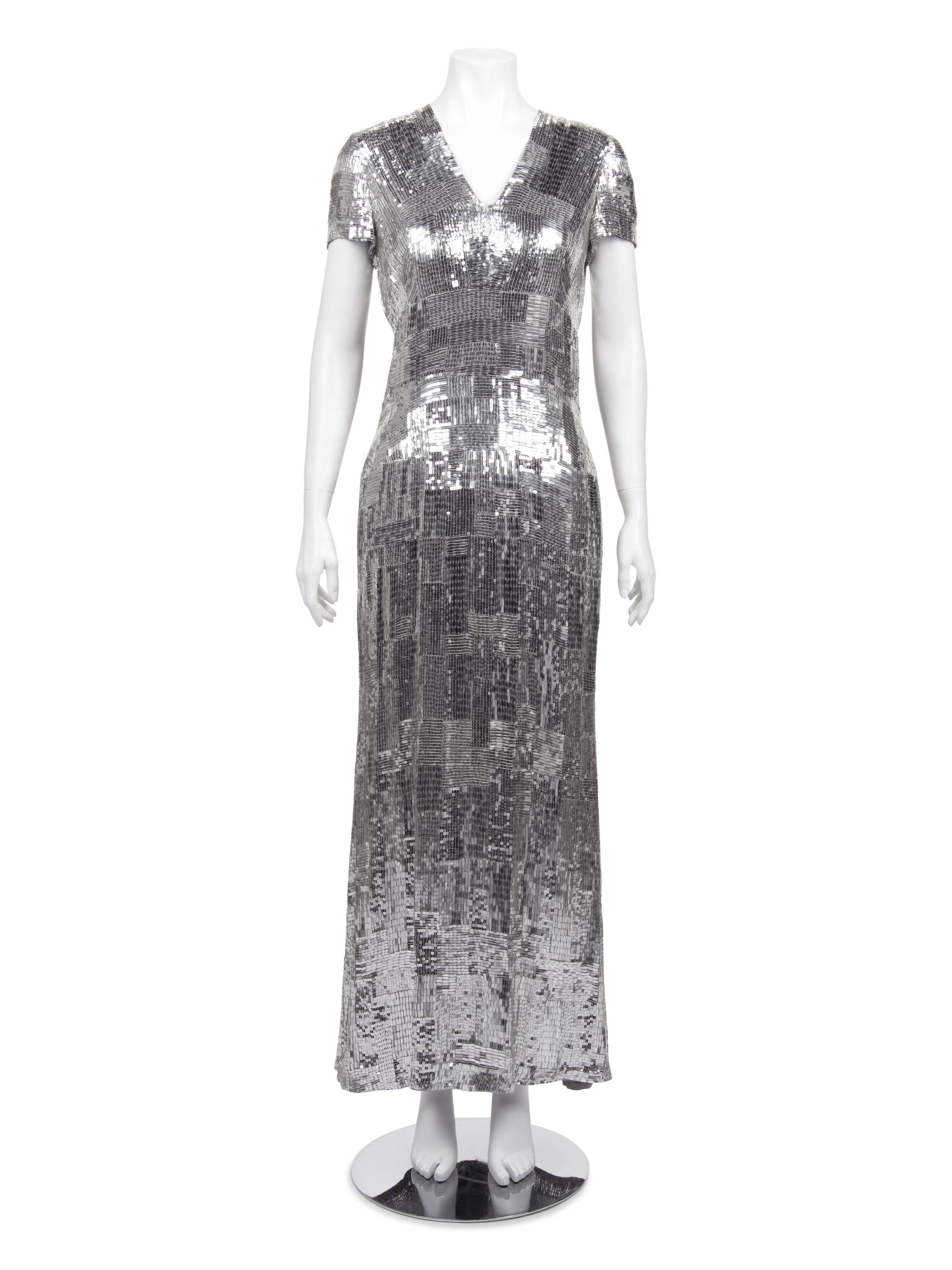 Naeem Khan Sequined Maxi Dress, 2010s