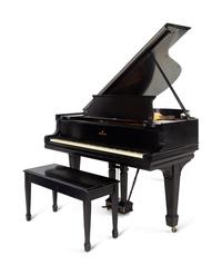 A Steinway & Sons Black Lacquered Baby Grand Piano
